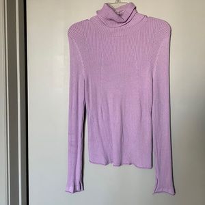 MAEVE by ANTHROPOLOGIE Lilac Turtleneck